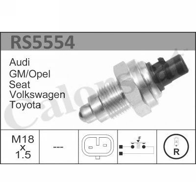 Выключатель, фара заднего хода, DAIHATSU CHARADE, PORSCHE 911, VERNET (RS5554)