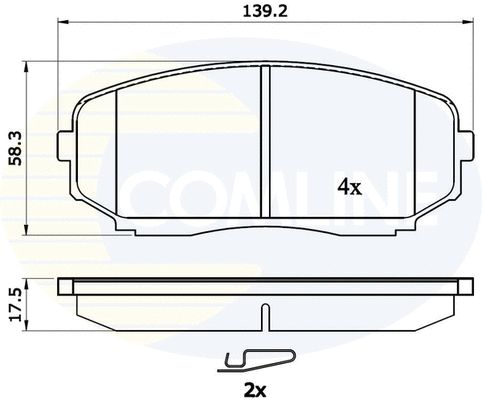 CBP31724 Comline - Гальмівні колодки до дисків CBP31724 Comline - Гальмівні колодки до дисків