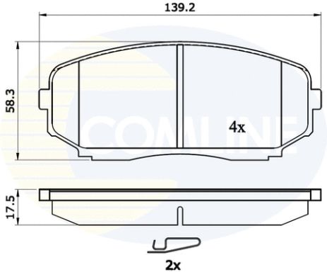 CBP31724 Comline - Гальмівні колодки до дисків CBP31724 Comline - Гальмівні колодки до дисків