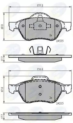 CBP02017 Comline - Гальмівні колодки до дисків CBP02017 Comline - Гальмівні колодки до дисків