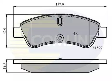 CBP01033 Comline - Гальмівні колодки до дисків CBP01033 Comline - Гальмівні колодки до дисків