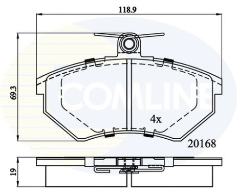 CBP0511 Comline - Гальмівні колодки до дисків CBP0511 Comline - Гальмівні колодки до дисків