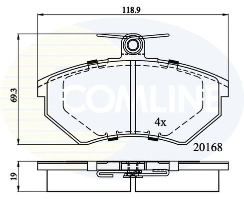 CBP0511 Comline - Гальмівні колодки до дисків CBP0511 Comline - Гальмівні колодки до дисків