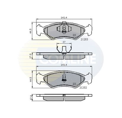 CBP0502 Comline - Гальмівні колодки до дисків CBP0502 Comline - Гальмівні колодки до дисків