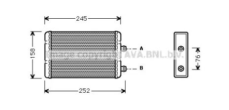 Теплообменник, отопление салона FTA6220 LANCIA FIAT