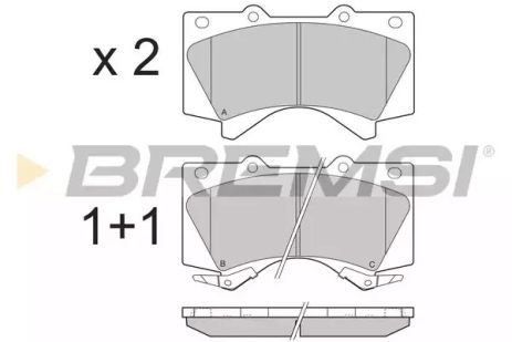 Гальмівні колодки пер. Toyota Land Cruiser 08- (advics) Гальмівні колодки пер. Toyota Land Cruiser 08- (advics)