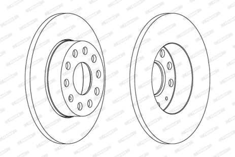 Диск тормозной SEAT TOLEDO, VW TOURAN, FERODO (DDF1276)
