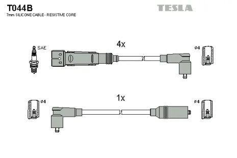 Комплект проводов зажигания, VW TRANSPORTER, TESLA (T044B)