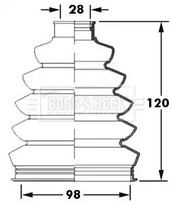 BCB2394 BORG BECK - Пильовик привідного вала к-т