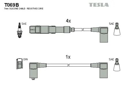 Комплект проводов зажигания, MERCEDES-BENZ G-CLASS, TESLA (T069B)