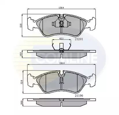 CBP0150 Comline - Гальмівні колодки до дисків CBP0150 Comline - Гальмівні колодки до дисків