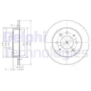 Диск тормозной KIA CERATO, DELPHI (BG4017) Диск тормозной KIA CERATO, DELPHI (BG4017)