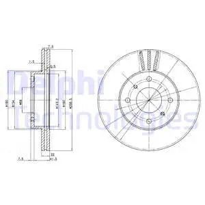 Диск тормозной INFINITI G20, NISSAN PRIMERA, DELPHI (BG2567)