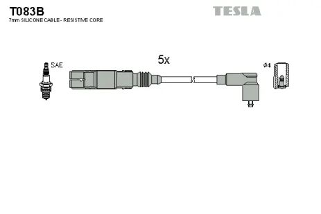 Комплект проводов зажигания, VW PASSAT, TESLA (T083B)