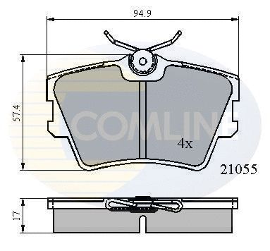 Комплект тормозных колодок, дисковый тормоз, VW TRANSPORTER, COMLINE (CBP0272)