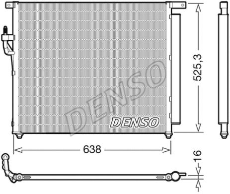 Конденсатор, кондиционер, FORD RANGER, DENSO (DCN10049)
