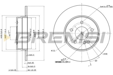 Диск тормозной зад. Mercedes W210 95-02 (290x10) CD6963S Диск тормозной зад. Mercedes W210 95-02 (290x10) CD6963S