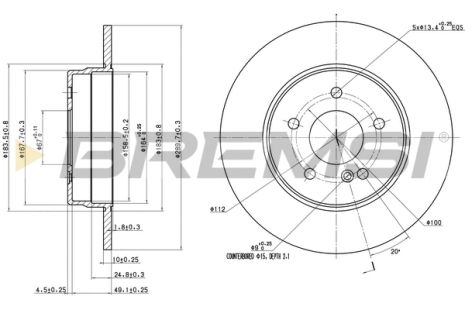 Диск гальмівний зад. Mercedes W210 95-02 (290x10) CD6963S Диск гальмівний зад. Mercedes W210 95-02 (290x10) CD6963S