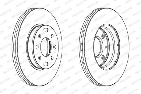 Диск гальмівний KIA RIO, HYUNDAI i20, FERODO (DDF1603C)