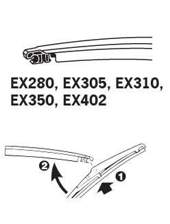 TRICO ExactFit Rear Щітка склоочисника ,задня OEM (280мм)