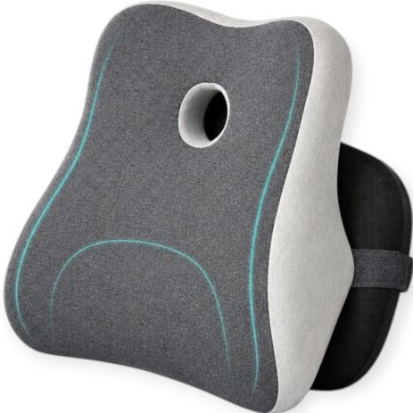 Ортопедическая подушка для спины IDEIA Memory Foam 44х38х12 см серая Ортопедическая подушка для спины IDEIA Memory Foam 44х38х12 см серая