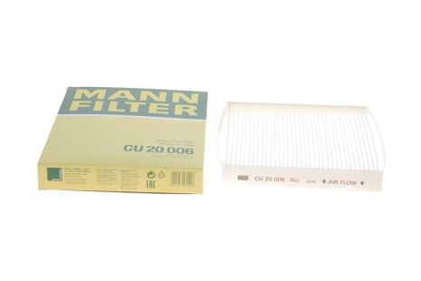 Фильтр, воздух во внутренном пространстве, CHRYSLER YPSILON, LANCIA YPSILON, MANN FILTER (CU20006)