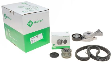 Поликлиновой ременный комплект, SKODA OCTAVIA, SEAT LEON, INA (529047020)
