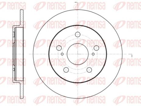 Диск тормозной Corolla/Auris задний, REMSA (61074.00) 2 шт в упак. (42431-12260)