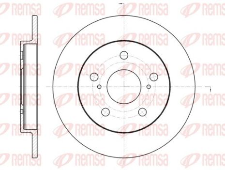Диск тормозной Corolla/Auris задний, REMSA (61074.00) 2 шт в упак. (42431-12260)