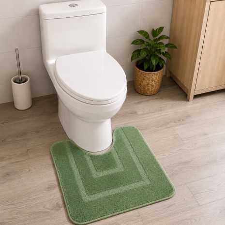Коврик для туалета Vonaldy 50*60 см, резиновая основа, полипропилен, Турция.