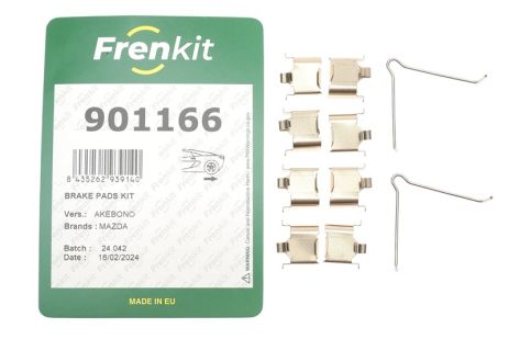 Комплектующие, колодки дискового тормоза, MAZDA PREMACY, FRENKIT (901166)