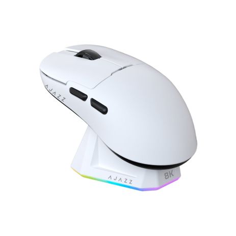 Миша бездротова ігрова Ajazz AJ159PRO -3 Mod-White-3395-8K Charging Dock