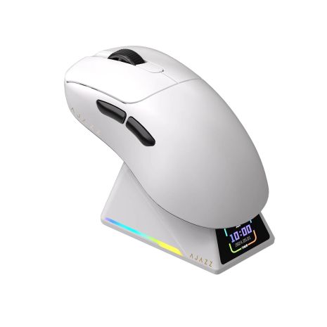Мышь беспроводная игровая Ajazz AJ179PRO -3 Mod-White-3395-8K Charging Dock