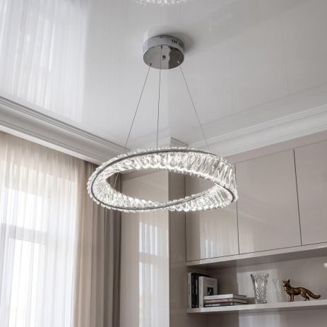Хрустальный подвес над столом Diasha 55W до 12 м² цвет Хром 548/500CH