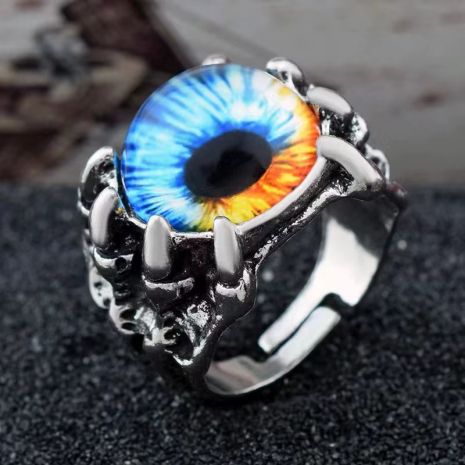 Кольцо злой глаз дьявола Evil Eye в виде глаза с когтями