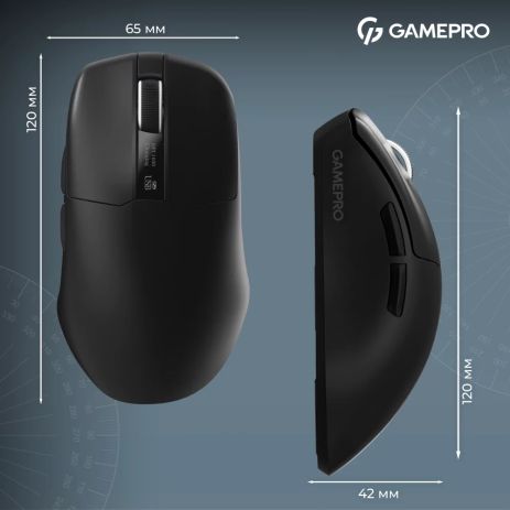 Миша бездротова ігрова GamePro Asgard Thor (GM023B) 1К зарядна станція\ресивер
