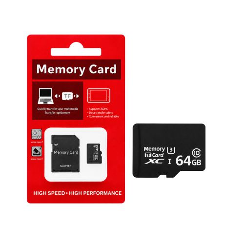 Карта памяти microSD 64GB Class 10 с SD адаптером для смартфона, MP3-плеера, видеорегистратора и детских часов Карта памяти microSD 64GB Class 10 с SD адаптером для смартфона, MP3-плеера, видеорегистратора и детских часов