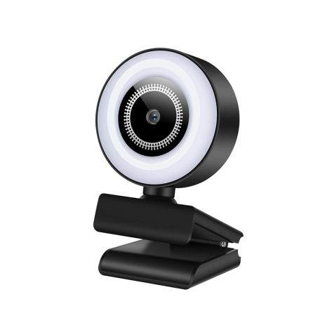 Вебкамера 4K UHD L502 с автофокусом, кольцевой LED-подсветкой и сенсорным управлением для ПК и ноутбука