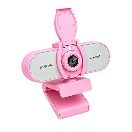 Вебкамера M5C 4K Ultra HD з автофокусом, вбудованим мікрофоном та USB Plug&Play Рожева