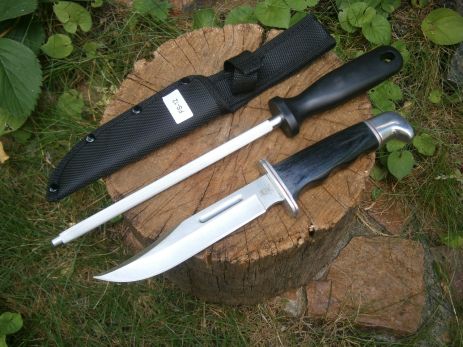 Нож охотничий Вlack Wolf FS-12/27 см + Мусат для заточки и правки ножей Chef КТ-40