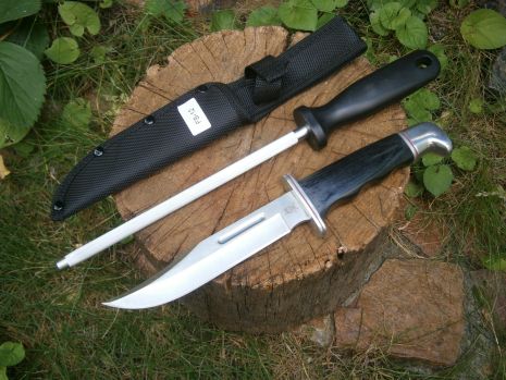Нож охотничий Вlack Wolf FS-12/27 см + Мусат для заточки и правки ножей Chef КТ-40