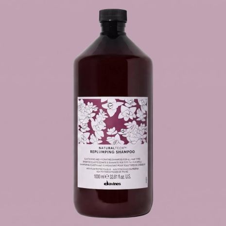 Зволожуючий шампунь Davines Naturaltech Replumping Shampoo для ущільнення волосся, 1000 мл