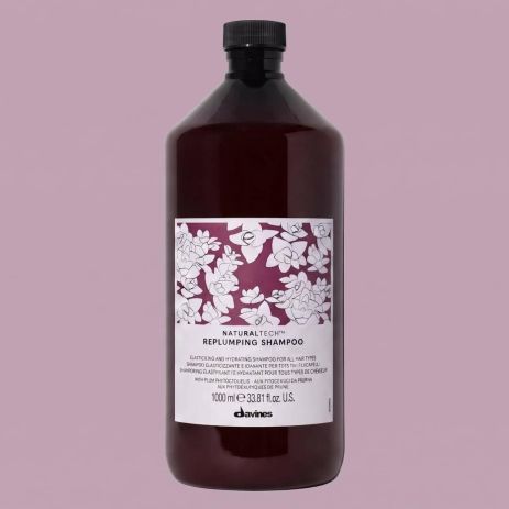 Увлажняющий шампунь Davines Naturaltech Replumping Shampoo для уплотнения волос, 1000 мл