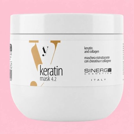 Кондиционер-маска Sinergy Keratin Mask Y 4.2 для реконструкции поврежденных волос с кератином, 500 мл Кондиционер-маска Sinergy Keratin Mask Y 4.2 для реконструкции поврежденных волос с кератином, 500 мл