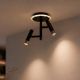 LED-світильник стельовий VALESO G 2917/2 16W, чорно-золотий
