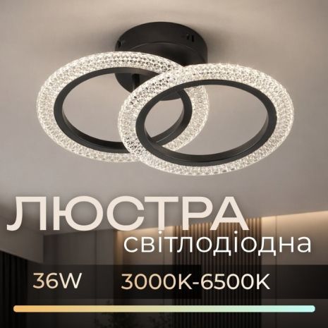 Светодиодная люстра INTEREES IS C9081-2 BK Светодиодная люстра INTEREES IS C9081-2 BK
