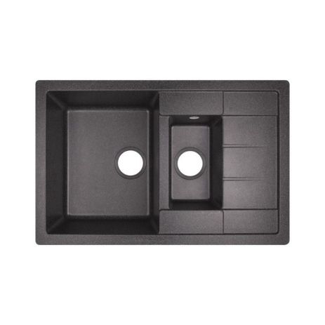 Кухонная мойка с дополнительной чашей Lidz 780x495/200 BLA-03 (LIDZBLA03780495200), функциональная Кухонная мойка с дополнительной чашей Lidz 780x495/200 BLA-03 (LIDZBLA03780495200), функциональная