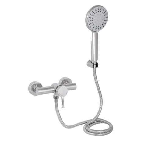 Змішувач для душу Lidz Aria 010 (з душовим гарнітуром) (k35) LDARI010NKS43361 Nickel Змішувач для душу Lidz Aria 010 (з душовим гарнітуром) (k35) LDARI010NKS43361 Nickel