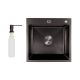 Кухонна мийка Lidz H5050B 3.0/0.8 мм Brush Black (LDH5050BPVD3008)