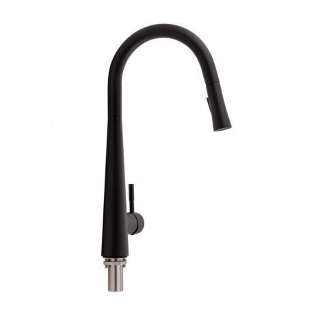 Кухонный смеситель Qtap Evicka с выдвигающимся изливом QTEVI9135103UB Black Matt Кухонный смеситель Qtap Evicka с выдвигающимся изливом QTEVI9135103UB Black Matt